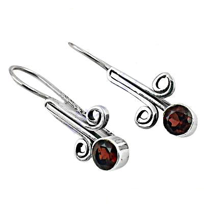 925 silver garnet earrings for women | dangle jewelry gift