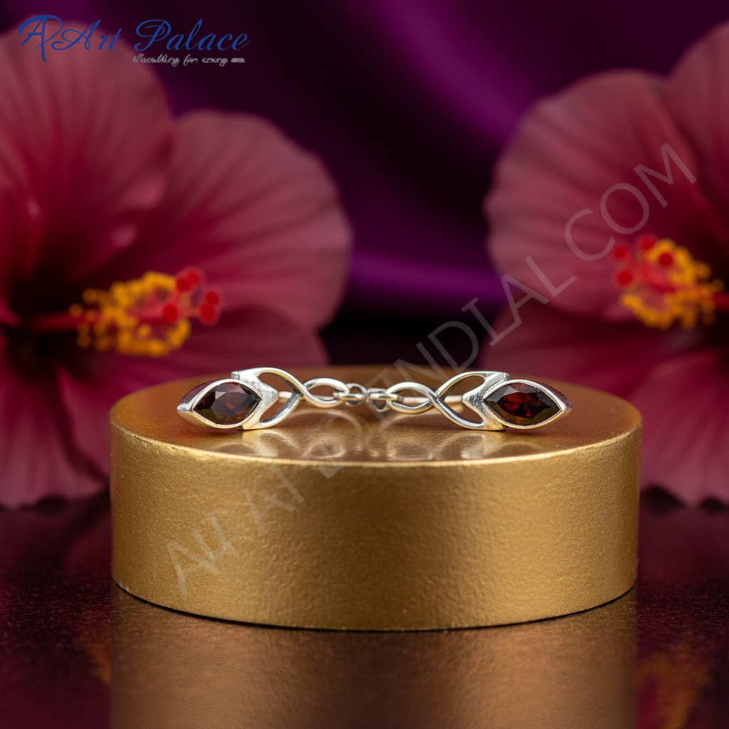 Pendientes de granate en plata 925 para mujer | Joyería de uso diario