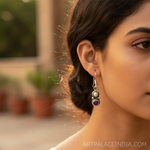 Load image into Gallery viewer, 925 Silver Amethyst &amp; Pearl Drop Earrings for Women
