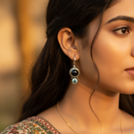 将图像加载到图库查看器中， 925银蓝色托帕石耳环 | 垂坠耳环 | 女士款
