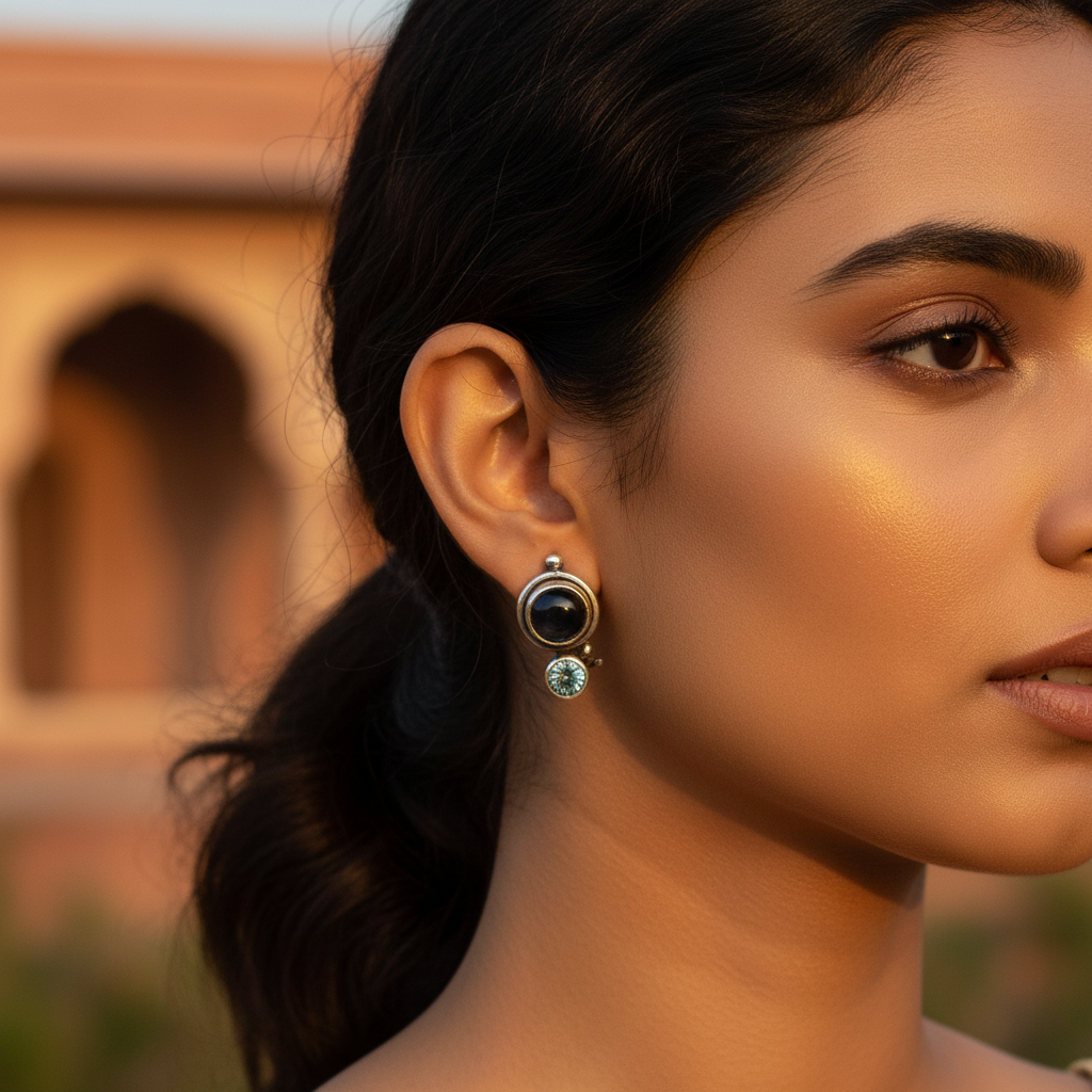 925 Silver Blue Topaz Earrings | Dangle Earrings | For Women