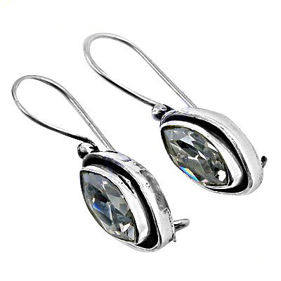 925 silver cubic zirconia drop earrings for women | gift