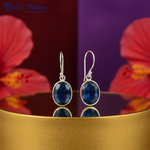 Load image into Gallery viewer, 925 Silver Sapphire Drop Earrings for Women | Gemstone Jewelry
