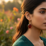 Load image into Gallery viewer, Gold Ruby Earrings for Women | Gemstone Jewelry Gift
