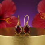 Load image into Gallery viewer, Gold Ruby Earrings for Women | Gemstone Jewelry Gift
