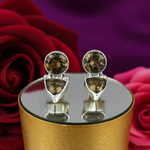 Load image into Gallery viewer, Pendientes de cuarzo ahumado en plata 925 para mujer | Joyería con piedras preciosas
