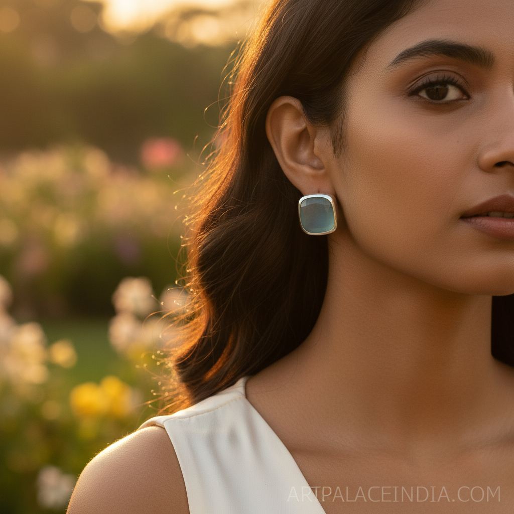 925纯银玉髓水滴耳环（女士款）| 礼品首饰