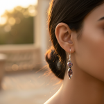 Load image into Gallery viewer, 925 Silver Amethyst Drop Earrings for Women | Gemstone Jewelry
