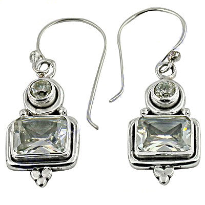 925 silver quartz drop earrings for women | gift jewelry
