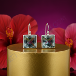Load image into Gallery viewer, 925 Silver Square Chalcedony Earrings for Women | Gift Jewelry
