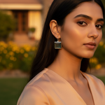 Load image into Gallery viewer, 925 Silver Square Chalcedony Earrings for Women | Gift Jewelry
