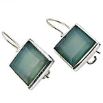 Load image into Gallery viewer, 925 Silver Square Chalcedony Earrings for Women | Gift Jewelry
