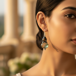 Load image into Gallery viewer, 925 Sterling Silver Prehnite &amp; Smoky Quartz Earrings for Women
