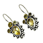 Load image into Gallery viewer, 925 Silver Citrine Drop Earrings for Women | Gemstone Jewelry
