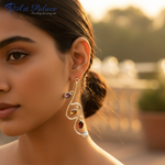 Load image into Gallery viewer, Pendientes colgantes de plata 925 con múltiples piedras preciosas para mujer | Regalo
