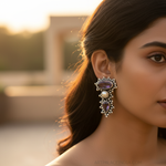 Load image into Gallery viewer, 925 Silver Amethyst &amp; Pearl Earrings for Women | Gift
