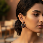 Load image into Gallery viewer, 925 Silver Garnet Flower Earrings | Women's Jewelry Gift
