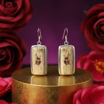 Load image into Gallery viewer, Pendientes de plata con piedra para mujer | Pendientes colgantes | Regalo
