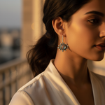 Load image into Gallery viewer, 925 Silver Moonstone Flower Earrings for Women | Daily Wear
