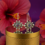 Load image into Gallery viewer, 925 Silver Moonstone Flower Earrings for Women | Daily Wear
