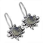 Load image into Gallery viewer, 925 Silver Moonstone Flower Earrings for Women | Daily Wear
