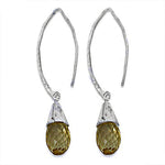 Load image into Gallery viewer, 925 Silver Citrine Teardrop Earrings for Women | Gemstone Jewelry
