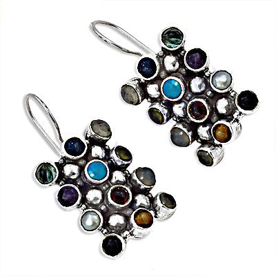 925 Silver Multi-Gemstone Earrings for Women | Statement Jewelry