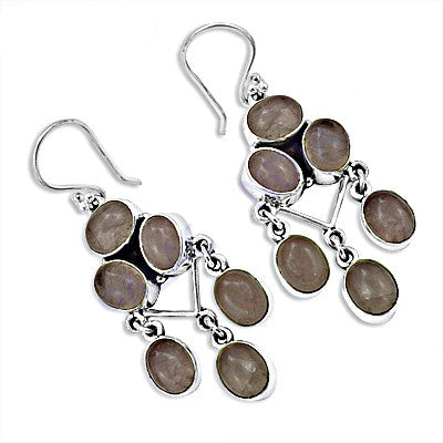 925 Silver Moonstone Dangle Earrings | Women's Jewelry Gift