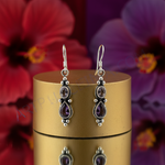 Load image into Gallery viewer, 925 Silver Amethyst Drop Earrings for Women | Gemstone Jewelry
