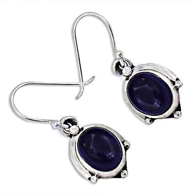 925 silver oval stone drop earrings for women | gift jewelry