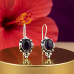 Load image into Gallery viewer, 925 Silver Amethyst Drop Earrings for Women | Gemstone Jewelry
