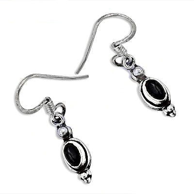 925 Silver Black Onyx Earrings for Women | Daily Wear