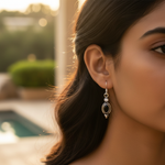 Load image into Gallery viewer, 925 Silver Black Onyx Earrings for Women | Daily Wear
