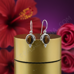 将图像加载到图库查看器中， 925纯银虎眼石耳环（女士款）| 礼物
