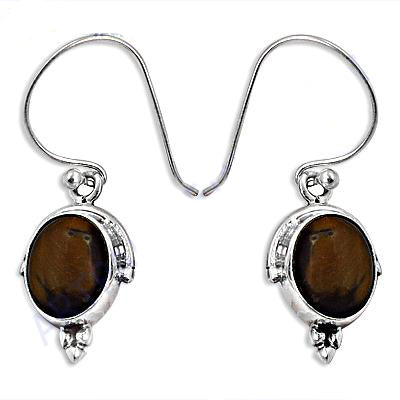 925 Silver Tiger Eye Gemstone Earrings for Women | Gift