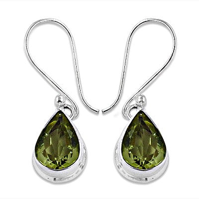 925 Silver Peridot Teardrop Earrings for Women | Dangle Jewelry