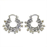 Load image into Gallery viewer, 925 Silver Pearl Hoop Earrings for Women | Dangle Earrings
