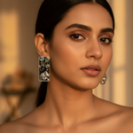 Load image into Gallery viewer, Pendientes de plata con piedras geométricas para mujer | Joyas con estilo
