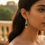 Load image into Gallery viewer, 925 Sterling Silver Green Stone Earrings for Women | Gift
