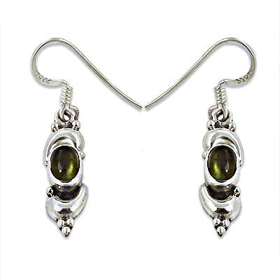 925 sterling silver green stone earrings for women | gift