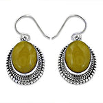 Load image into Gallery viewer, 925 Silver Olive Green Gemstone Earrings for Women | Gift
