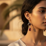 Load image into Gallery viewer, 925 Silver Red Coral Drop Earrings for Women | Dangle Jewelry
