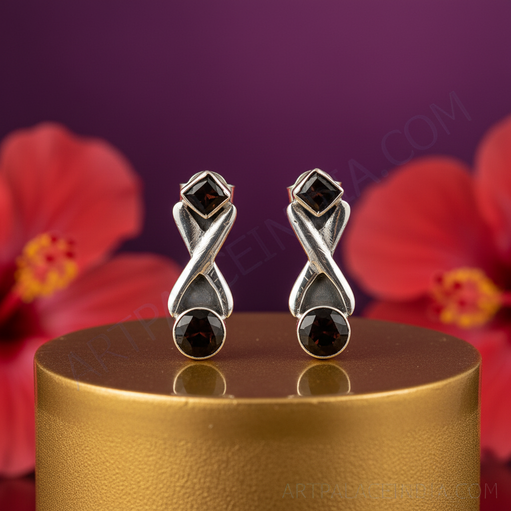 925 Silver Garnet Earrings for Women | Dangle Earrings Gift