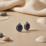 Load image into Gallery viewer, 925 Silver Purple Stone Earrings for Women | Dangle Earrings
