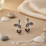 Load image into Gallery viewer, 925 Sterling Silver Garnet &amp; Amethyst Earrings for Women
