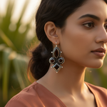 Load image into Gallery viewer, 925 Silver Garnet Earrings for Women | Dangle Jewelry
