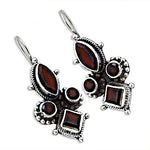 Load image into Gallery viewer, 925 Silver Garnet Earrings for Women | Dangle Jewelry

