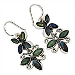Load image into Gallery viewer, 925 Silver Labradorite Flower Earrings | Women's Jewelry Gift
