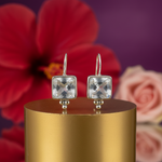 Load image into Gallery viewer, 925 Silver Moonstone Square Drop Earrings for Women | Gift
