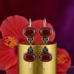 将图像加载到图库查看器中， 925纯银红玉髓水滴耳环（女士款）| 宝石首饰
